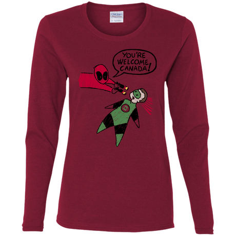 T-Shirts Cardinal / S Youre Welcome Canada Women's Long Sleeve T-Shirt