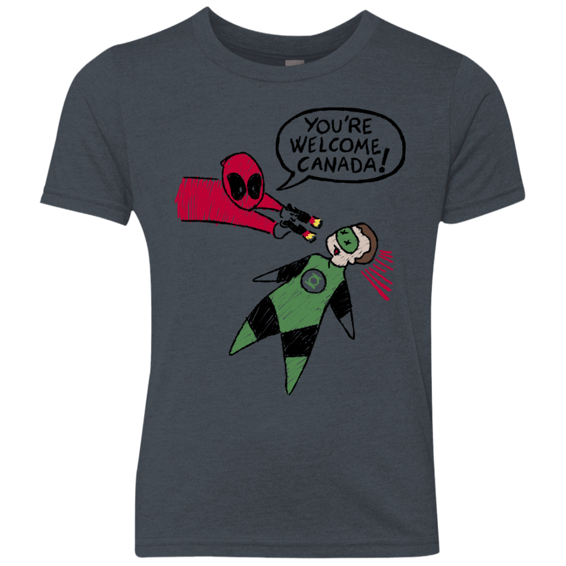 T-Shirts Vintage Navy / YXS Youre Welcome Canada Youth Triblend T-Shirt