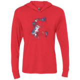 T-Shirts Vintage Red / X-Small Yui angel Triblend Long Sleeve Hoodie Tee