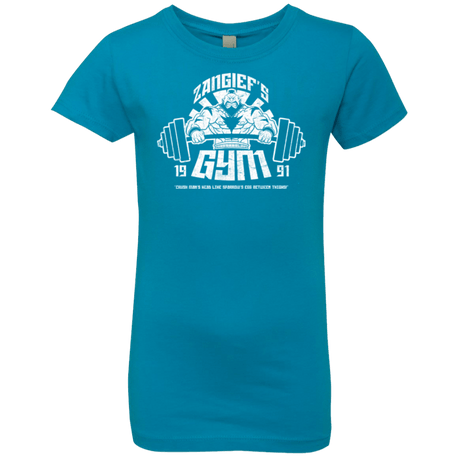 T-Shirts Turquoise / YXS Zangief Gym Girls Premium T-Shirt