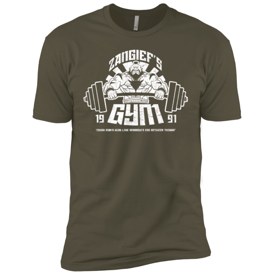 T-Shirts Military Green / X-Small Zangief Gym Men's Premium T-Shirt