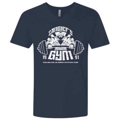 T-Shirts Midnight Navy / X-Small Zangief Gym Men's Premium V-Neck