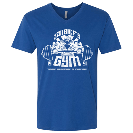 T-Shirts Royal / X-Small Zangief Gym Men's Premium V-Neck