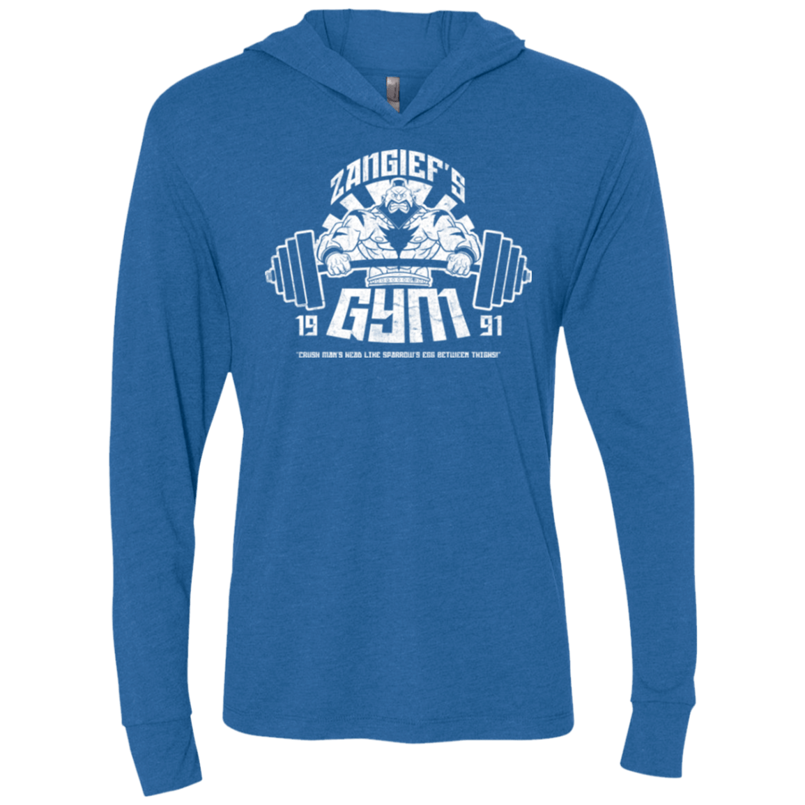 T-Shirts Vintage Royal / X-Small Zangief Gym Triblend Long Sleeve Hoodie Tee