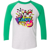 T-Shirts Heather White/Envy / X-Small Zany Men's Triblend 3/4 Sleeve