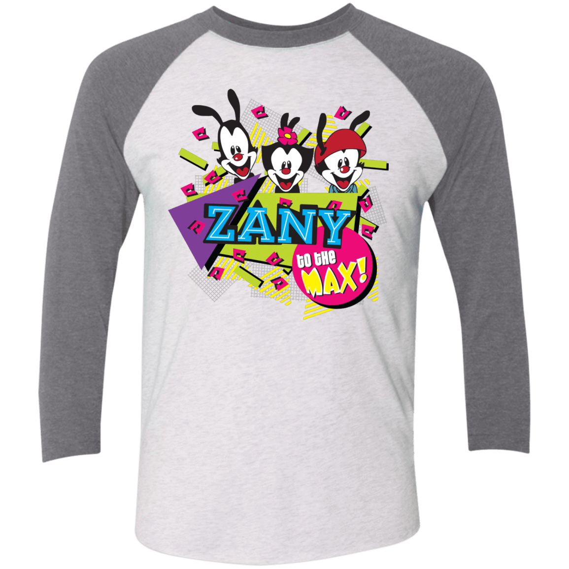 T-Shirts Heather White/Premium Heather / X-Small Zany Men's Triblend 3/4 Sleeve