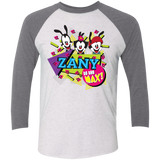 T-Shirts Heather White/Premium Heather / X-Small Zany Men's Triblend 3/4 Sleeve