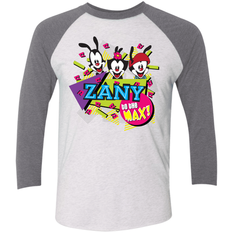 T-Shirts Heather White/Premium Heather / X-Small Zany Men's Triblend 3/4 Sleeve