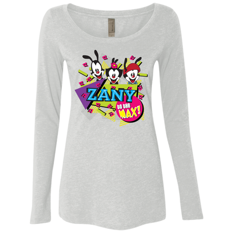 T-Shirts Heather White / S Zany Women's Triblend Long Sleeve Shirt