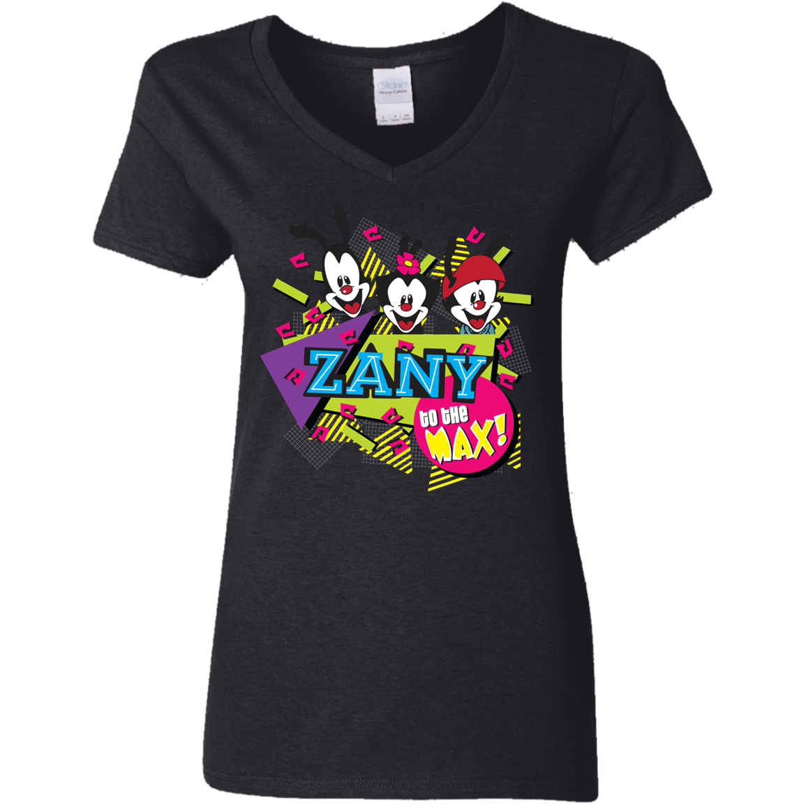 T-Shirts Black / S Zany Women's V-Neck T-Shirt