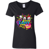 T-Shirts Black / S Zany Women's V-Neck T-Shirt