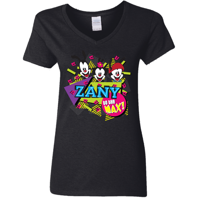 T-Shirts Black / S Zany Women's V-Neck T-Shirt