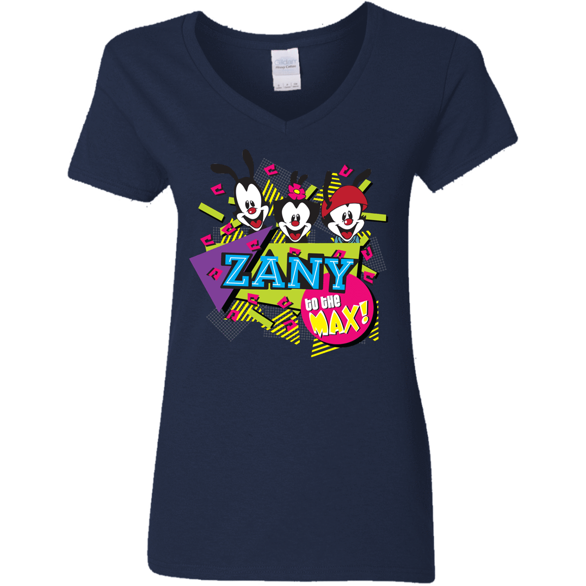 T-Shirts Navy / S Zany Women's V-Neck T-Shirt