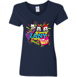 T-Shirts Navy / S Zany Women's V-Neck T-Shirt