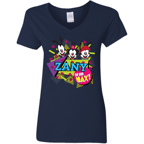 T-Shirts Navy / S Zany Women's V-Neck T-Shirt