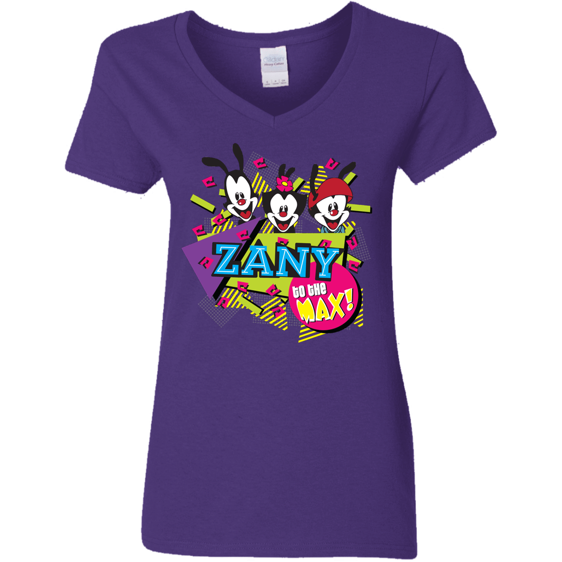 T-Shirts Purple / S Zany Women's V-Neck T-Shirt