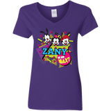 T-Shirts Purple / S Zany Women's V-Neck T-Shirt