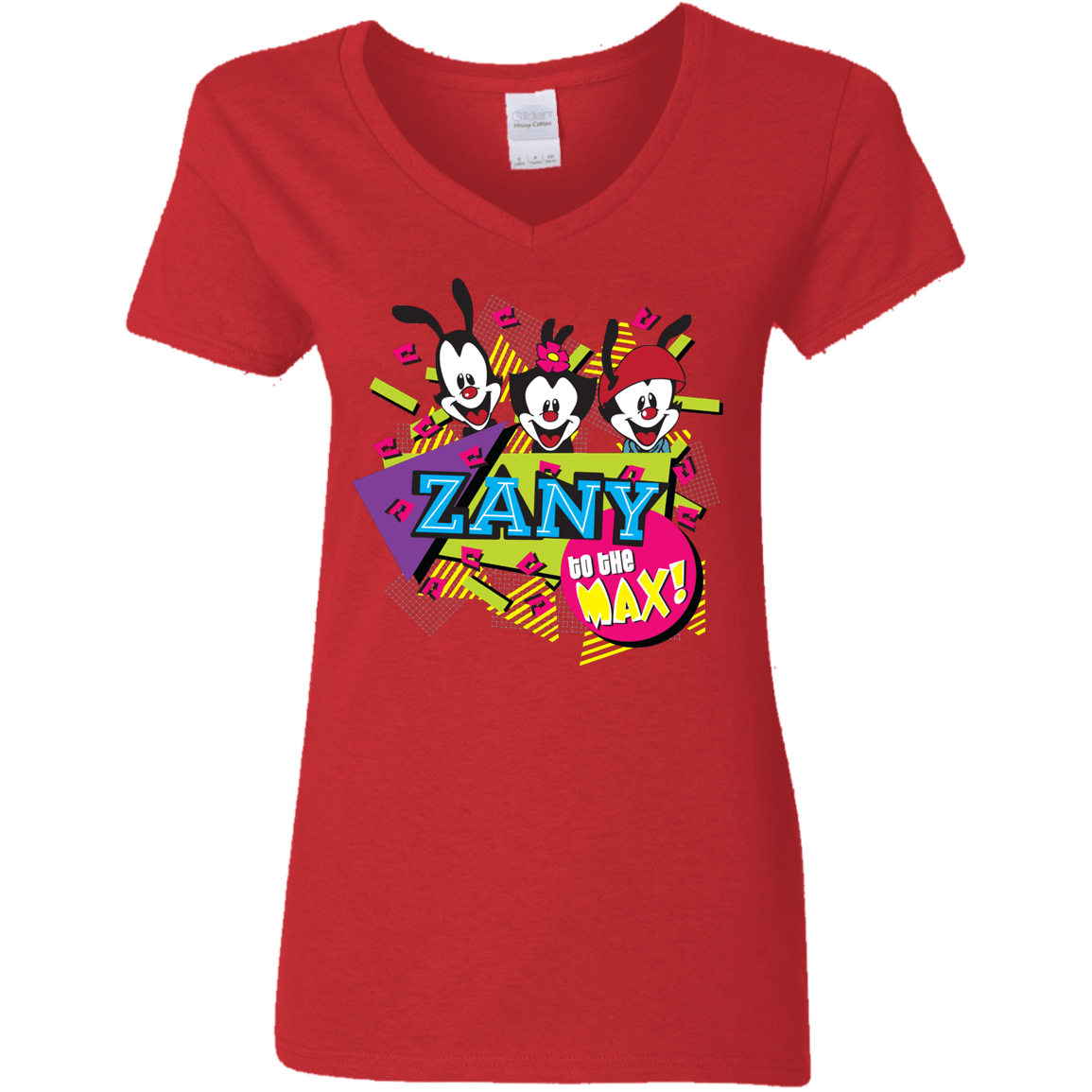 T-Shirts Red / S Zany Women's V-Neck T-Shirt