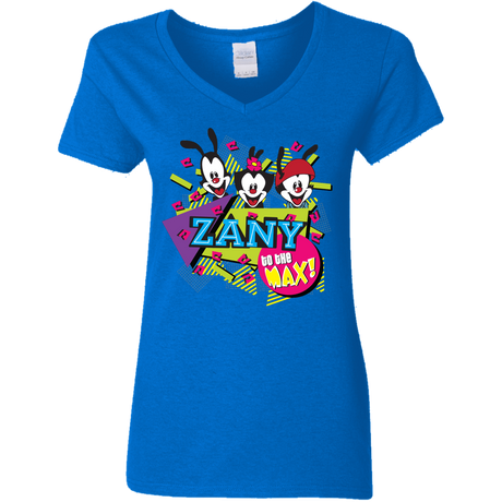 T-Shirts Royal / S Zany Women's V-Neck T-Shirt