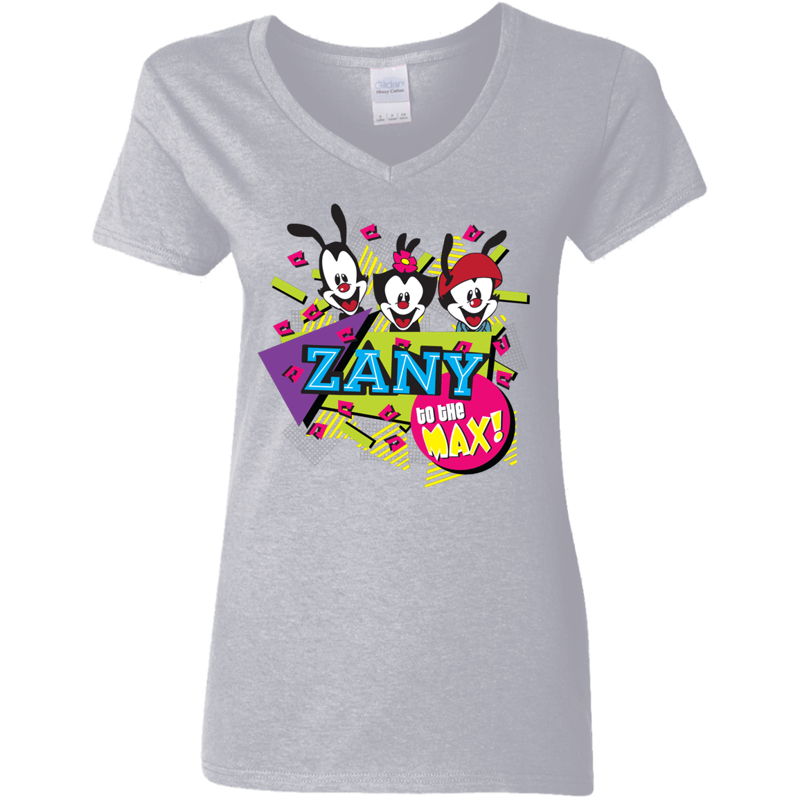 T-Shirts Sport Grey / S Zany Women's V-Neck T-Shirt