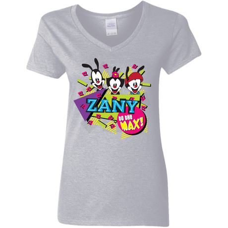 T-Shirts Sport Grey / S Zany Women's V-Neck T-Shirt