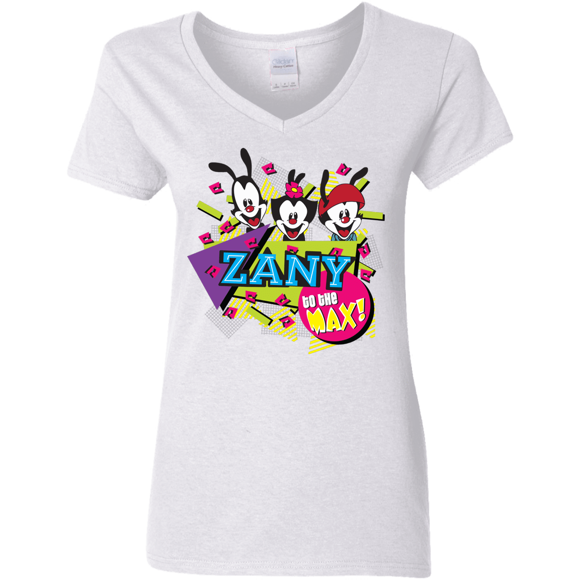 T-Shirts White / S Zany Women's V-Neck T-Shirt