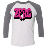 T-Shirts Heather White/Premium Heather / X-Small Zerg Rush Men's Triblend 3/4 Sleeve