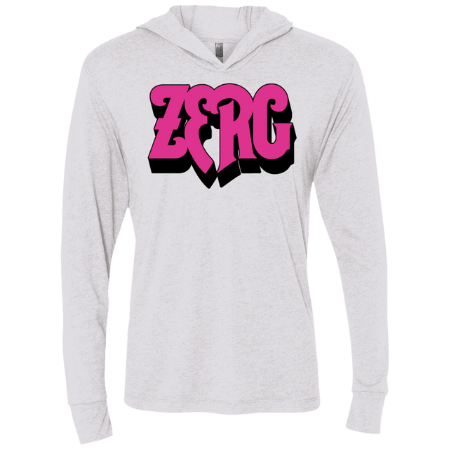 T-Shirts Heather White / X-Small Zerg Rush Triblend Long Sleeve Hoodie Tee