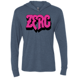 T-Shirts Indigo / X-Small Zerg Rush Triblend Long Sleeve Hoodie Tee