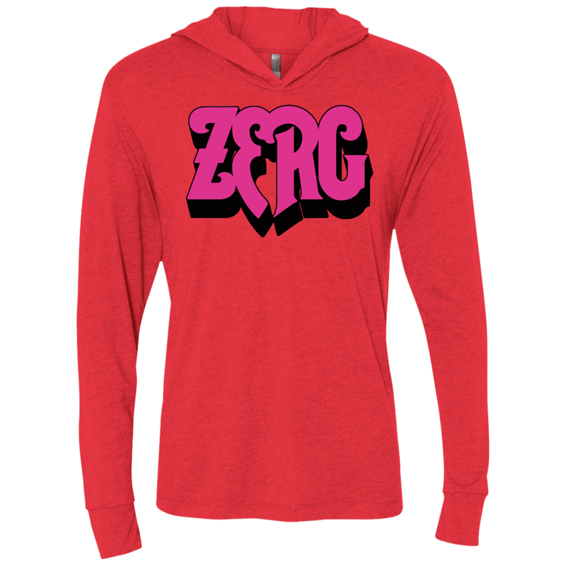 T-Shirts Vintage Red / X-Small Zerg Rush Triblend Long Sleeve Hoodie Tee