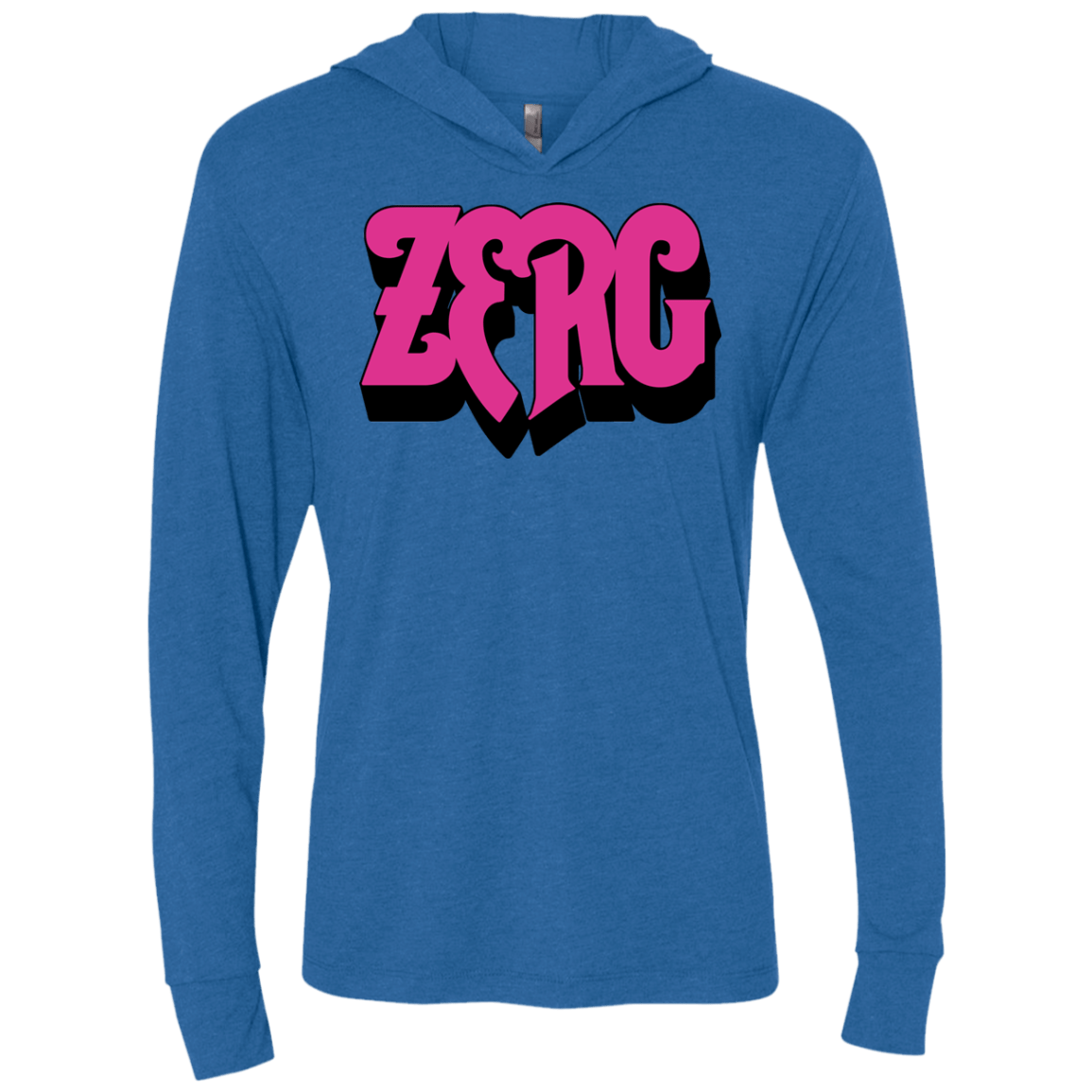 T-Shirts Vintage Royal / X-Small Zerg Rush Triblend Long Sleeve Hoodie Tee