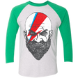 T-Shirts Heather White/Envy / X-Small Ziggy Kratos Men's Triblend 3/4 Sleeve