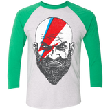 T-Shirts Heather White/Envy / X-Small Ziggy Kratos Men's Triblend 3/4 Sleeve