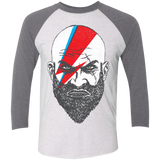 T-Shirts Heather White/Premium Heather / X-Small Ziggy Kratos Men's Triblend 3/4 Sleeve