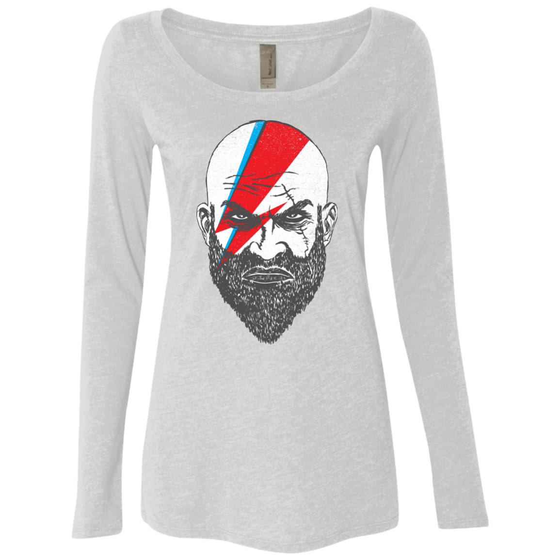 T-Shirts Heather White / S Ziggy Kratos Women's Triblend Long Sleeve Shirt