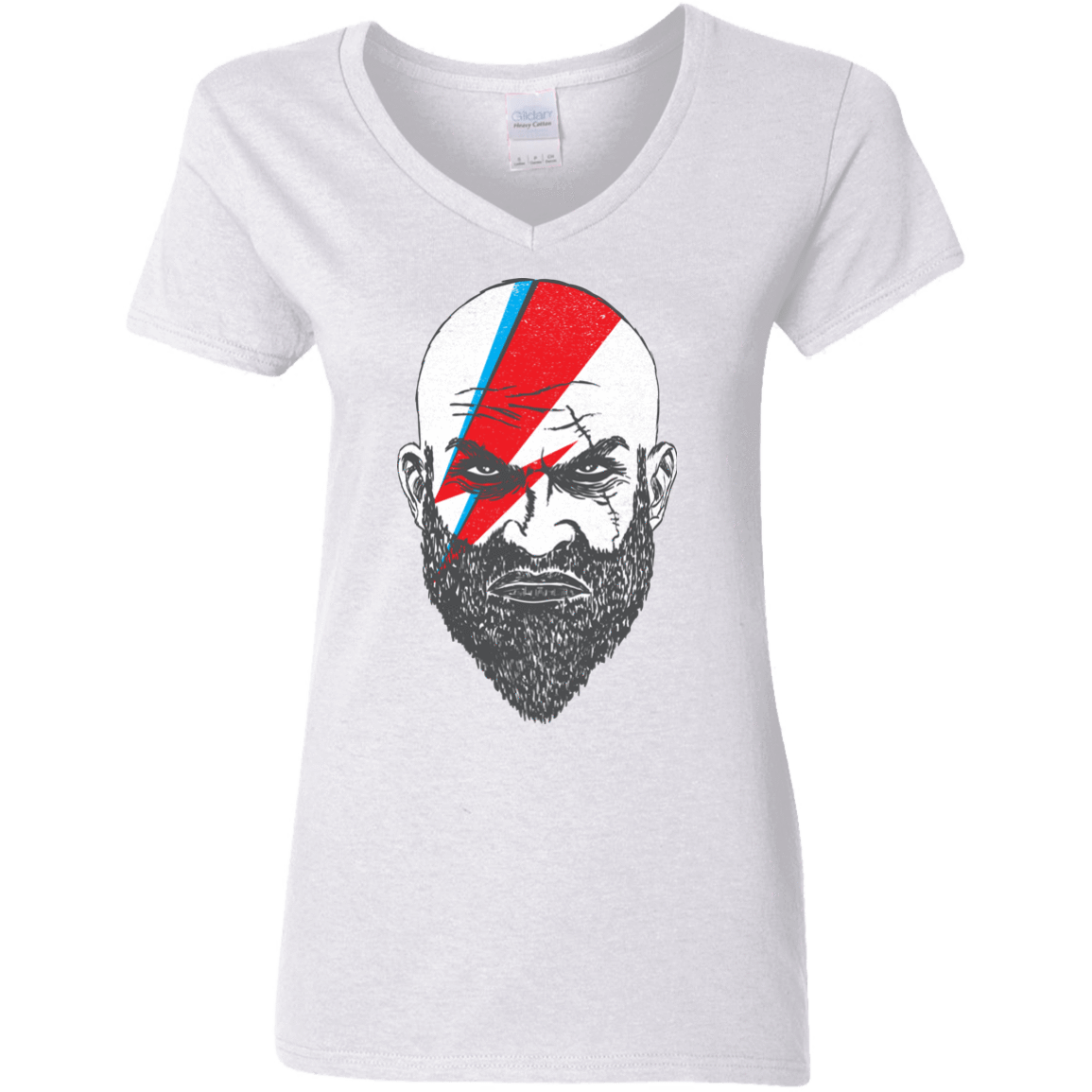 T-Shirts White / S Ziggy Kratos Women's V-Neck T-Shirt