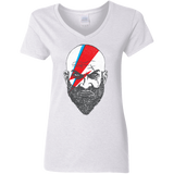 T-Shirts White / S Ziggy Kratos Women's V-Neck T-Shirt