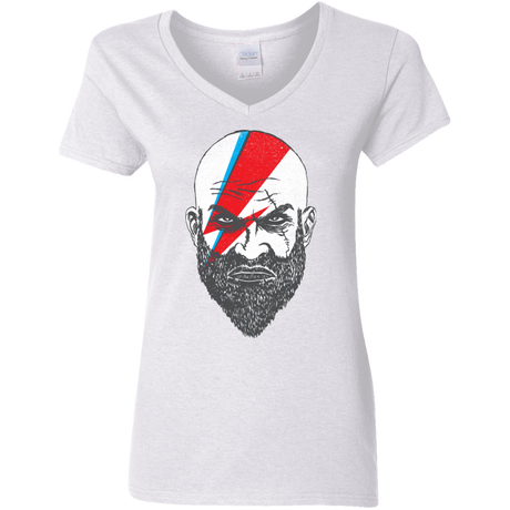 T-Shirts White / S Ziggy Kratos Women's V-Neck T-Shirt