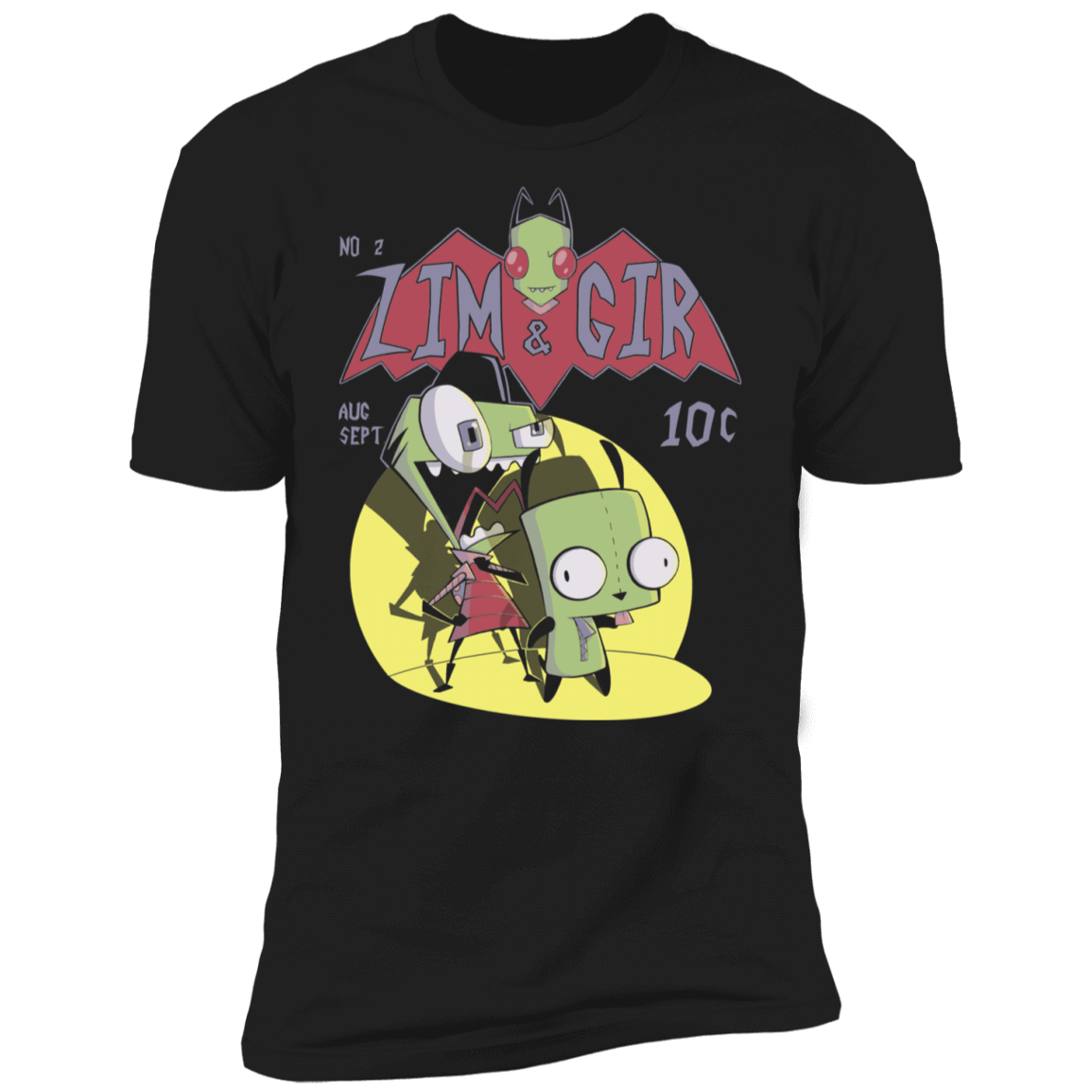 T-Shirts Black / X-Small Zim and Gir Men's Premium T-Shirt