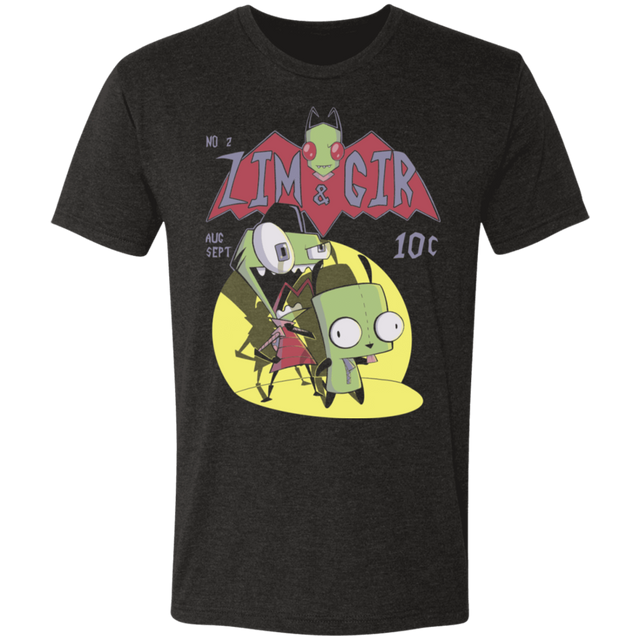 T-Shirts Vintage Black / S Zim and Gir Men's Triblend T-Shirt