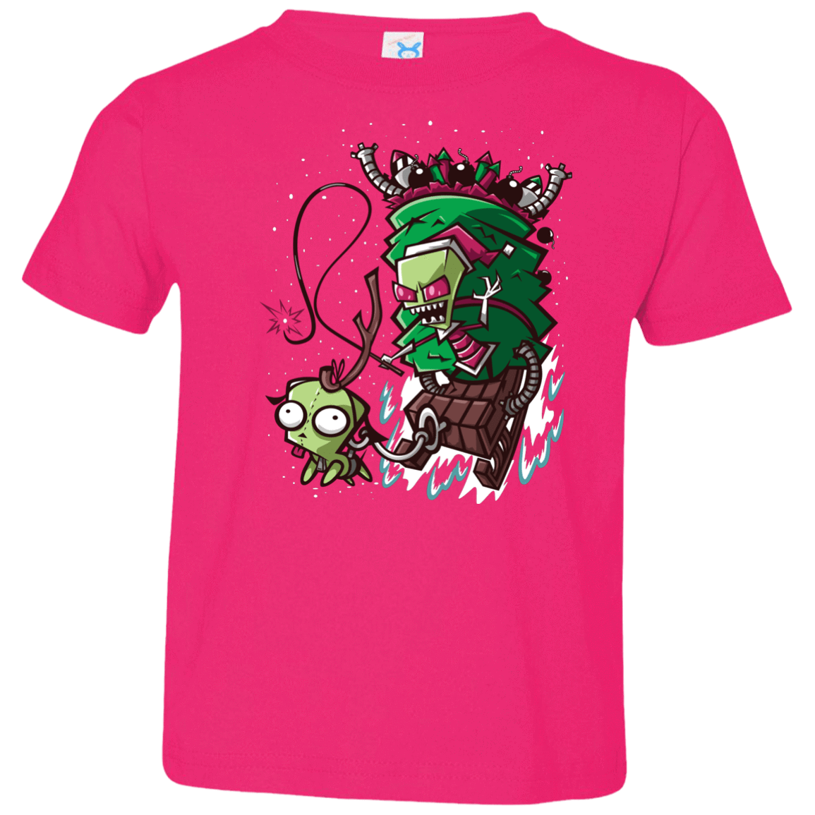 T-Shirts Hot Pink / 2T Zim Stole Christmas Toddler Premium T-Shirt