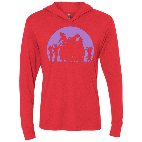 T-Shirts Vintage Red / X-Small Zoinks They're Zombies Triblend Long Sleeve Hoodie Tee