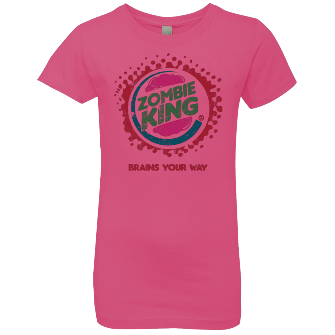 T-Shirts Hot Pink / YXS Zombie King Girls Premium T-Shirt