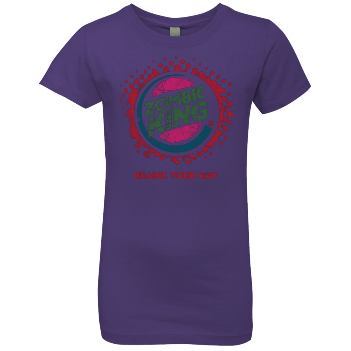 T-Shirts Purple Rush / YXS Zombie King Girls Premium T-Shirt