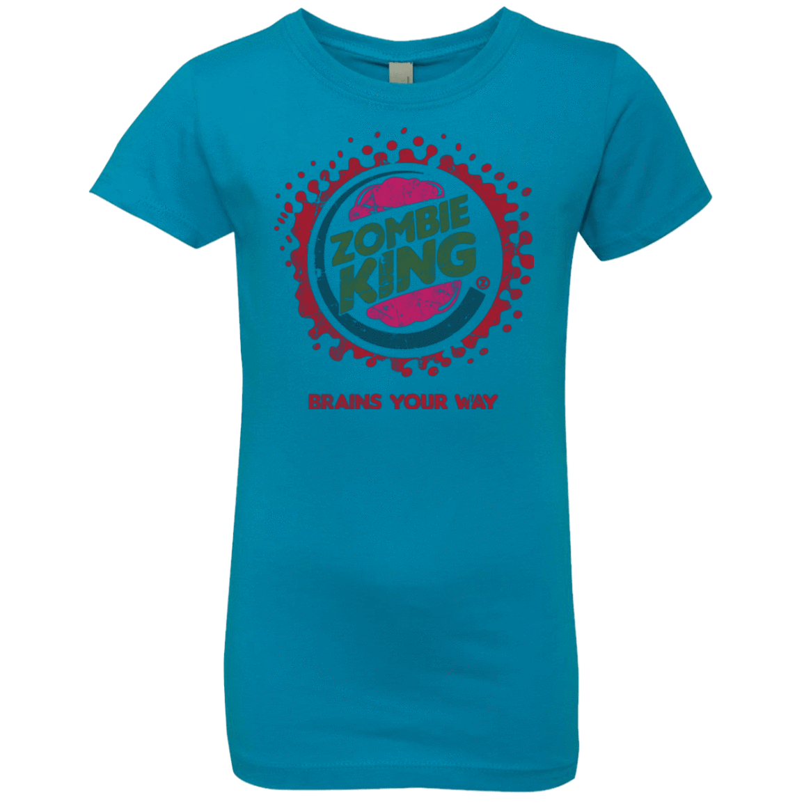 T-Shirts Turquoise / YXS Zombie King Girls Premium T-Shirt