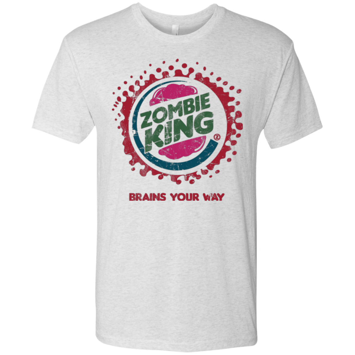 T-Shirts Heather White / Small Zombie King Men's Triblend T-Shirt