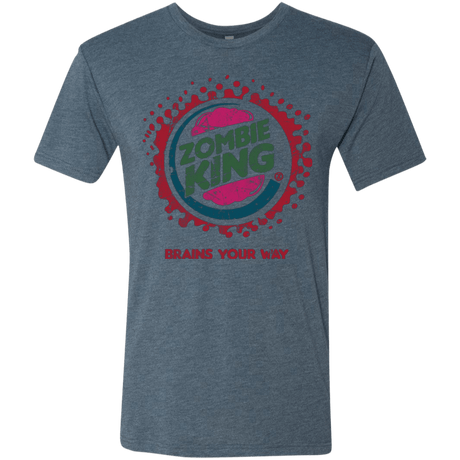 T-Shirts Indigo / Small Zombie King Men's Triblend T-Shirt
