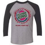 T-Shirts Premium Heather/ Vintage Black / X-Small Zombie King Triblend 3/4 Sleeve