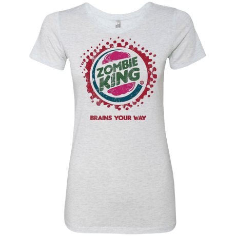 T-Shirts Heather White / Small Zombie King Women's Triblend T-Shirt
