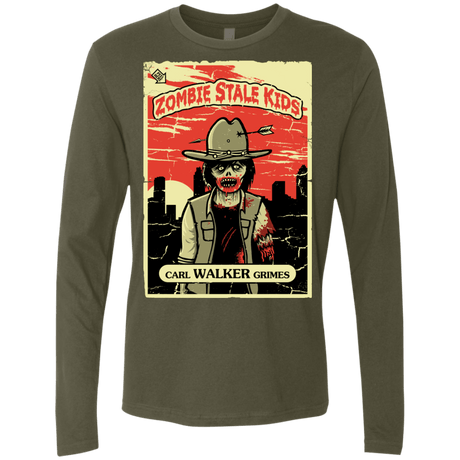 T-Shirts Military Green / Small Zombie Stale Kids Men's Premium Long Sleeve